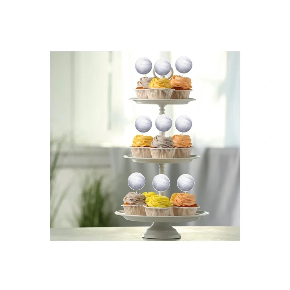 Volleyball Cupcake Toppers, 36 ct
